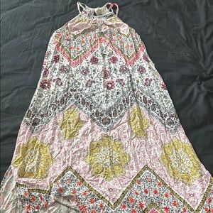 Loft Floral and Geometric whimsygoth picnic Patterned Maxi Dress